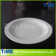Placa de pizza de porcelana branca fina (tm060503)